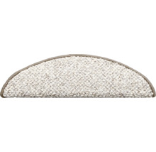 Halfronde trapmat van tapijt met rand