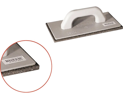 Tegelwasbord met handgreep en spons, afmeting 28x14 cm