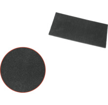 Twee schuimrubberen pads, rechthoekig en rond