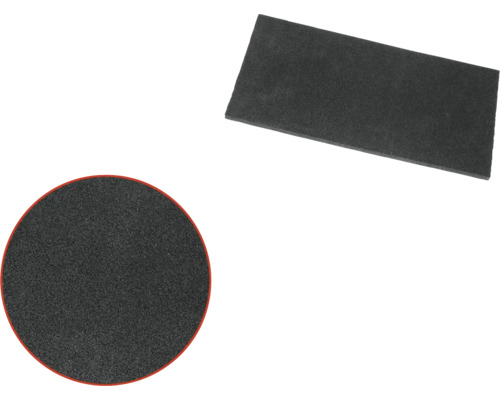 Twee schuimrubberen pads, rechthoekig en rond