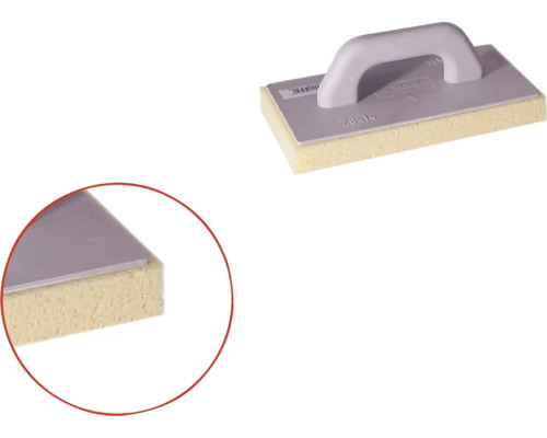 Sponsbord met handvat en de afmetingen 28 bij 14