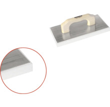 Rechthoekige pleisterspaan met houten handgreep voor stucwerkzaamheden