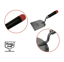 Maurerlob plamuurmes met roestvrijstalen blad en kunststof handvat