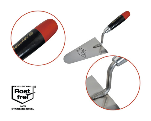 Metalen troffel met kunststof handvat