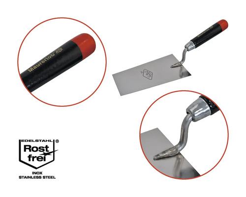 Metselwerk troffel met houten handvat en stalen blad