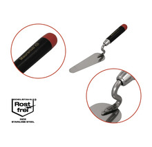 Metselspatel met roestvrijstalen blad en zwart handvat