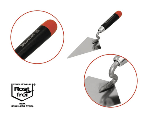 Maurerlob voegspijker met roestvrijstalen blad en kunststof handvat