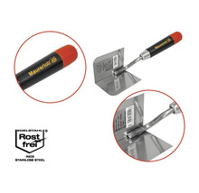 Maurerlob hoekspatel van roestvrij staal met kunststof handvat