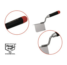 Maurerlob hoektroffel van roestvrij staal met handvat