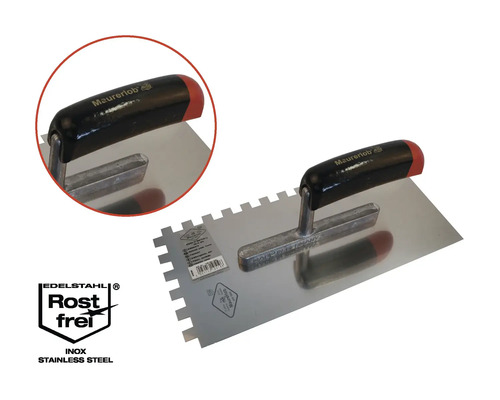 Roestvrijstalen lijmkam met zwart handvat