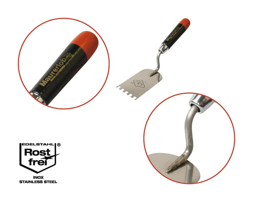 Maurerlob tegelzettersgereedschap met roestvrijstalen mes en ergonomische handgreep