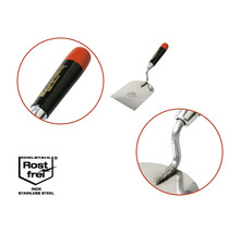 Stalen troffel met kunststof handvat en roestvrij keurmerk