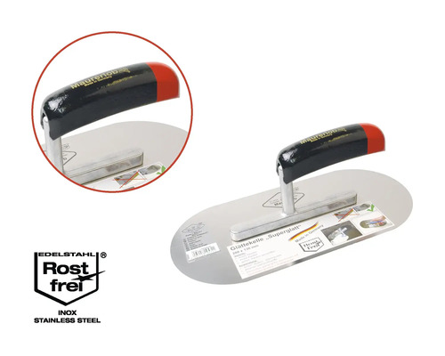 Gladde spaan van roestvrij staal met kunststof handgreep en roestvrij keurmerk