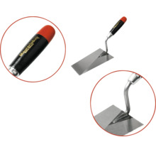 Maurerlob troffel met stalen blad en kunststof handgreep