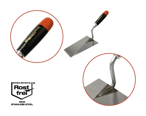 Roestvrijstalen troffel met handvat