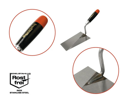 Metalen troffel met kunststof handvat