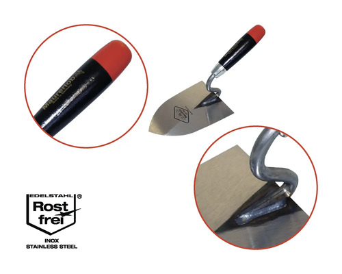 Metselwerk troffel met roestvrijstalen blad en kunststof handvat