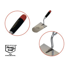 Plamuurmes van roestvrij staal met kunststof handgreep