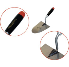 Metselspaan met metalen blad en kunststof handvat