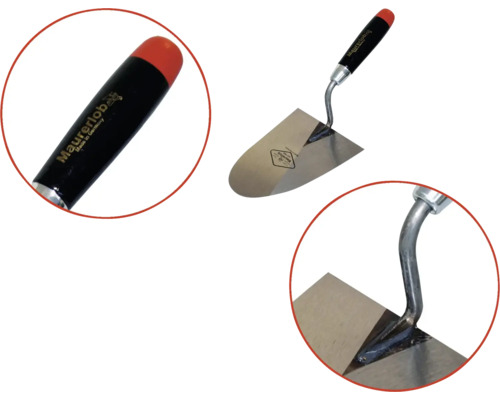 Metselspaan met metalen blad en kunststof handvat