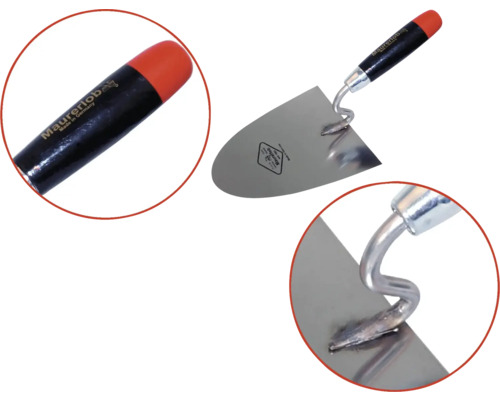 Metselwerk troffel met stalen blad en handvat