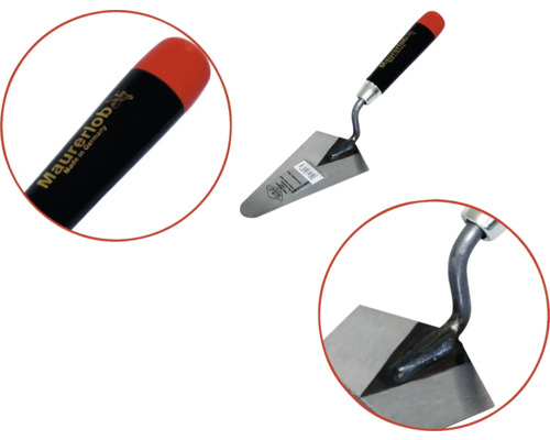 Metselwerk troffel met zwart handvat en rode punt