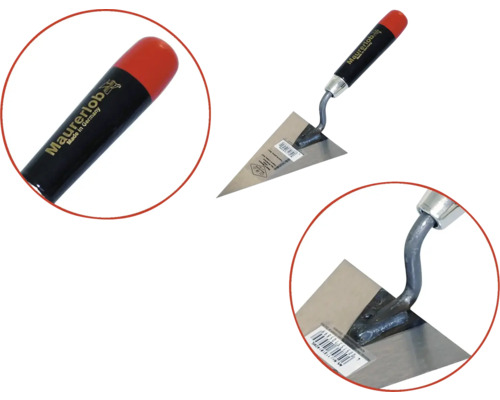 Metalen troffel met kunststof handvat