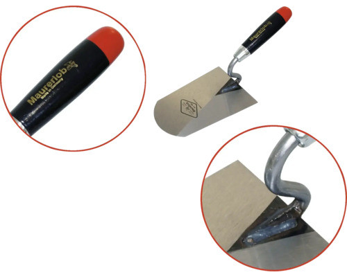 Metselwerk troffel met stalen blad en handvat