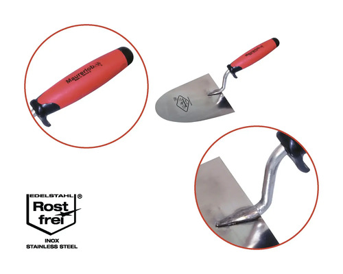 Metselspaan met kunststof handvat en roestvrijstalen blad