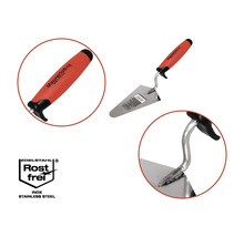 Troffel met stalen blad en kunststof handvat