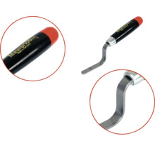 Maurerlob voegkrabber met zwarte handgreep en rode punt