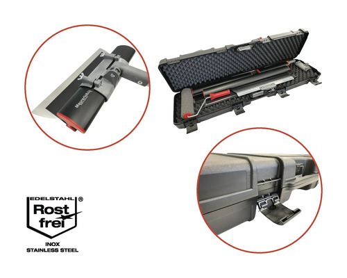 Metselwerk gereedschapsset met pleisterspaan, handvatverlenging, verfroller en gereedschapskist
