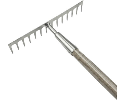 Tuinhark met houten steel en metalen tanden