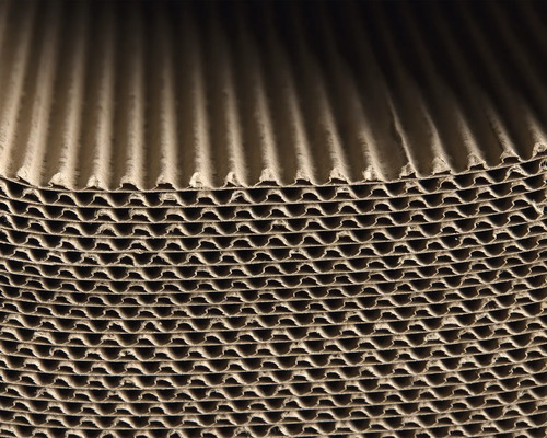 Close-up van golfkarton voor verpakkingsmateriaal