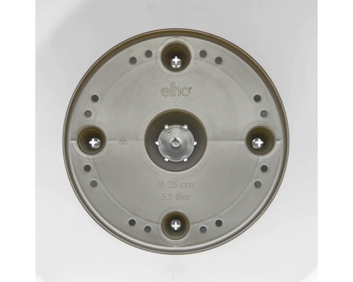Elho logo, onderkant van een plantenpot, diameter 25 centimeter, inhoud 5,5 liter