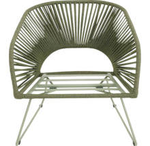 Tuinstoel met touwbekleding en metalen frame