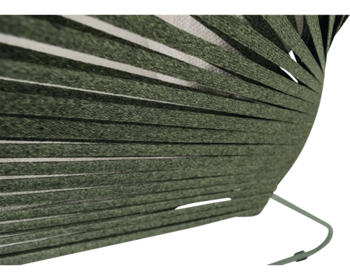 Gedetailleerde close-up van een groene lamp met een kapachtig ontwerp