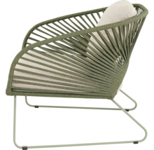 Tuinstoel met zitkussen en rugleuning van touw