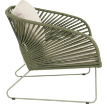 Tuinstoel met kussen en metalen frame