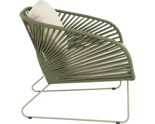 Tuinstoel met kussen en metalen frame