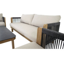 Tuinmeubelset met bank, fauteuil en tafel