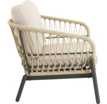 Fauteuil met touwconstructie en bekleding