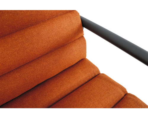 Detailopname van een zitmeubel met bekleding en frame