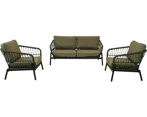 Tuinmeubelset met bank en twee stoelen