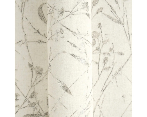 Behang met bloemenpatroon, takken en bladeren in schetsstijl