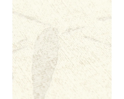 Detailopname van vliesbehang met bladpatroon en gestructureerd oppervlak.