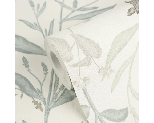 Rol behang met plantenmotief