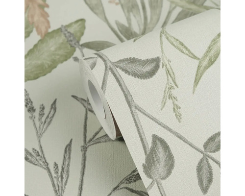 Behangrol met plantenmotief