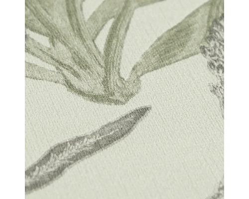 Close-up van een behang met plantenmotief