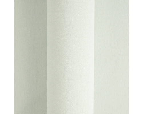 Vliesbehang met fijne linnenstructuur en brede blokstrepen.
